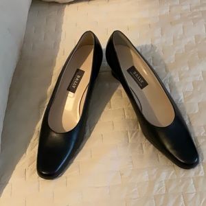 Barely worn Bally pumps 8 1/2 C, but more like a B. The heel is 2 and 3/8 high